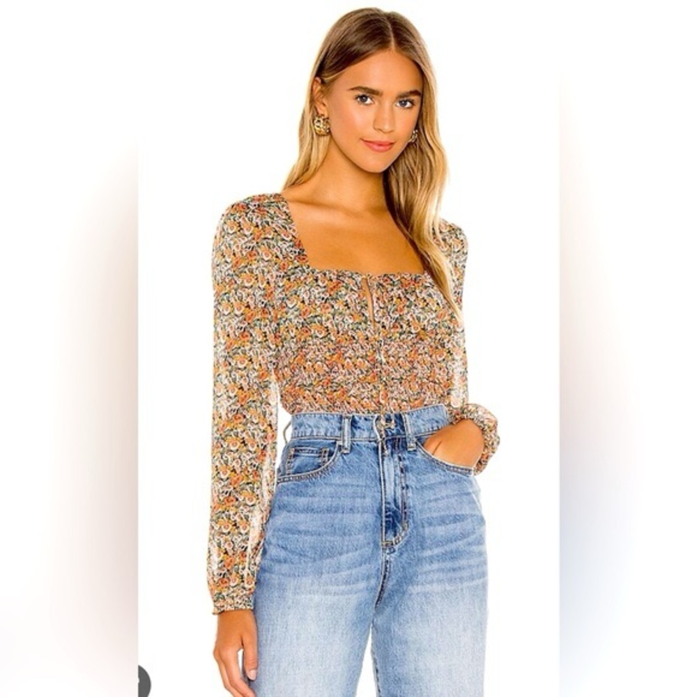 MINKPINK Fleetwood Floral Chiffon Top in Multi